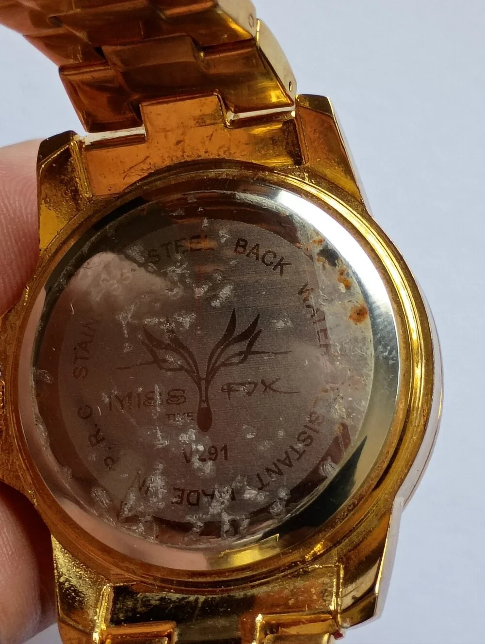 Gold Crystal-Embellished Women’s Watch